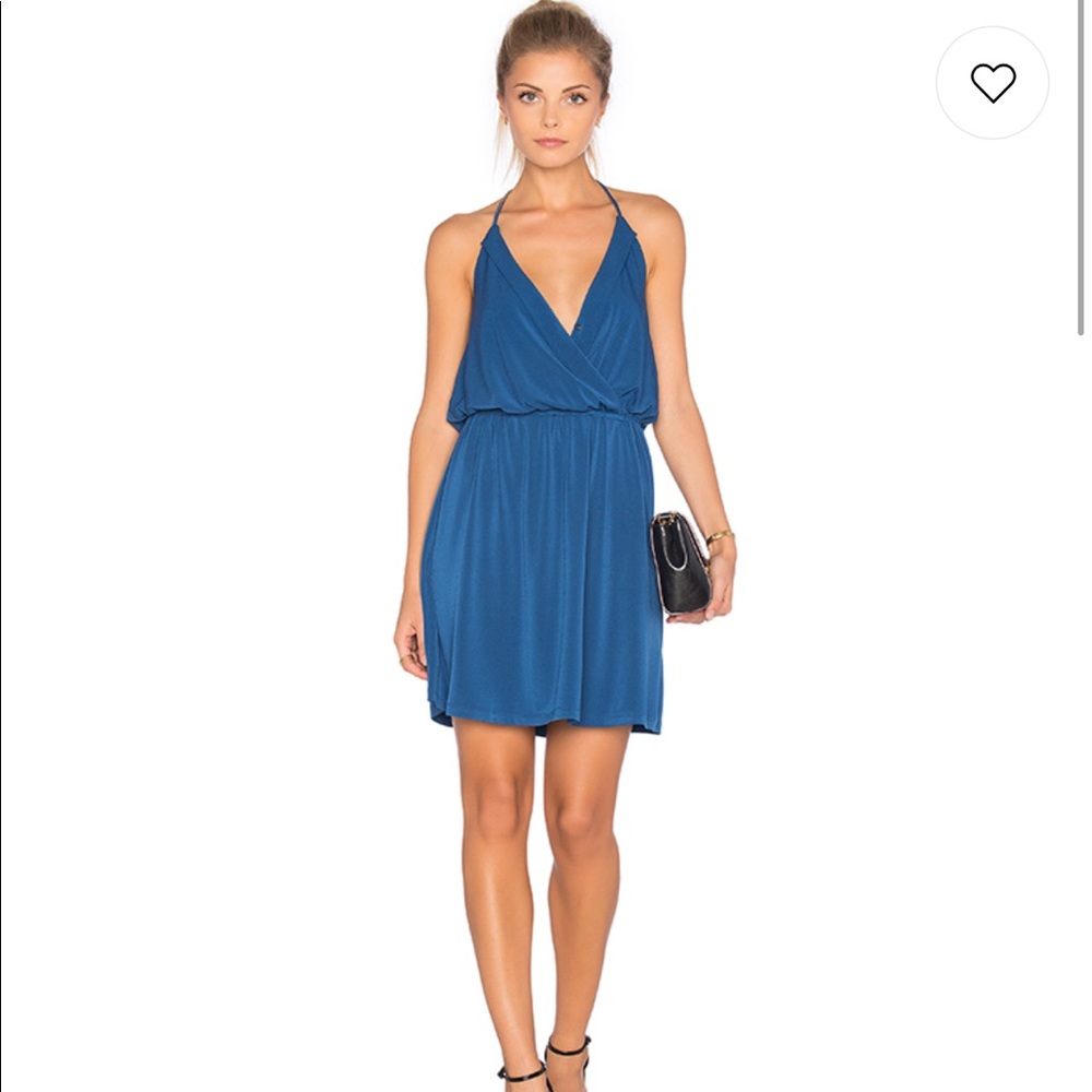 BCBGENERATION Surplice Halter V Neck Dress